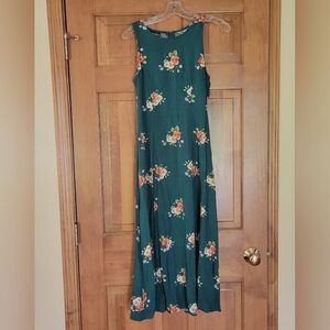 My Michelle Green Floral Long Dress